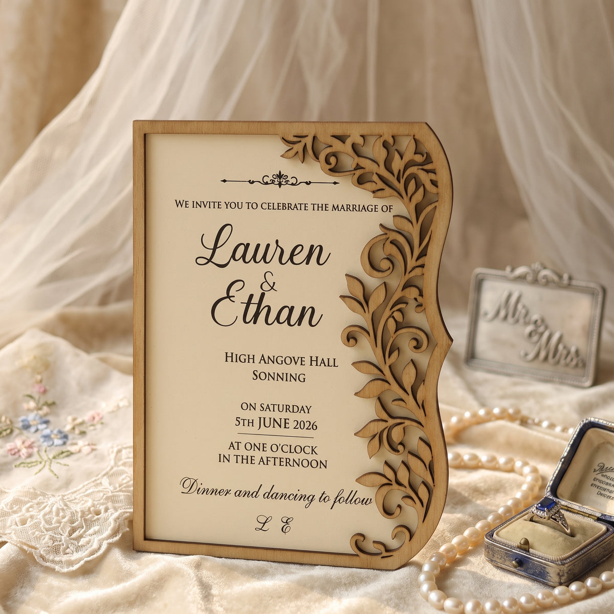 Wedding Invitation Leaf