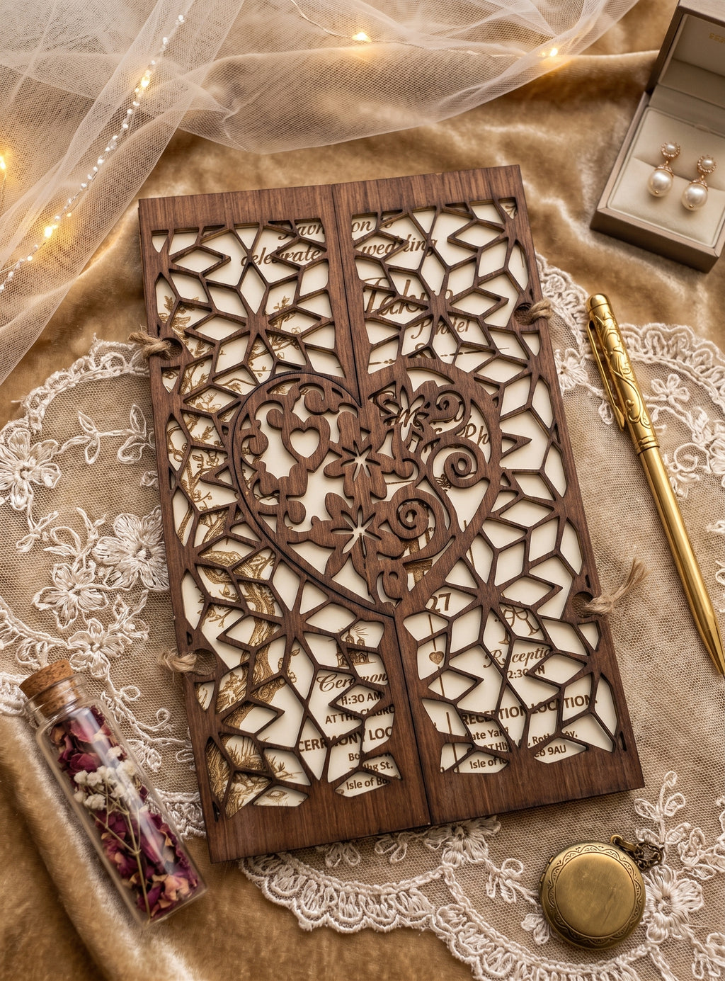 Wedding invitation with cover